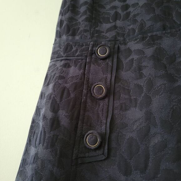 Tahari ASL Navy/Black Sheath Dress Textured Sleeveless Retro 8 Petite - Picture 2 of 8